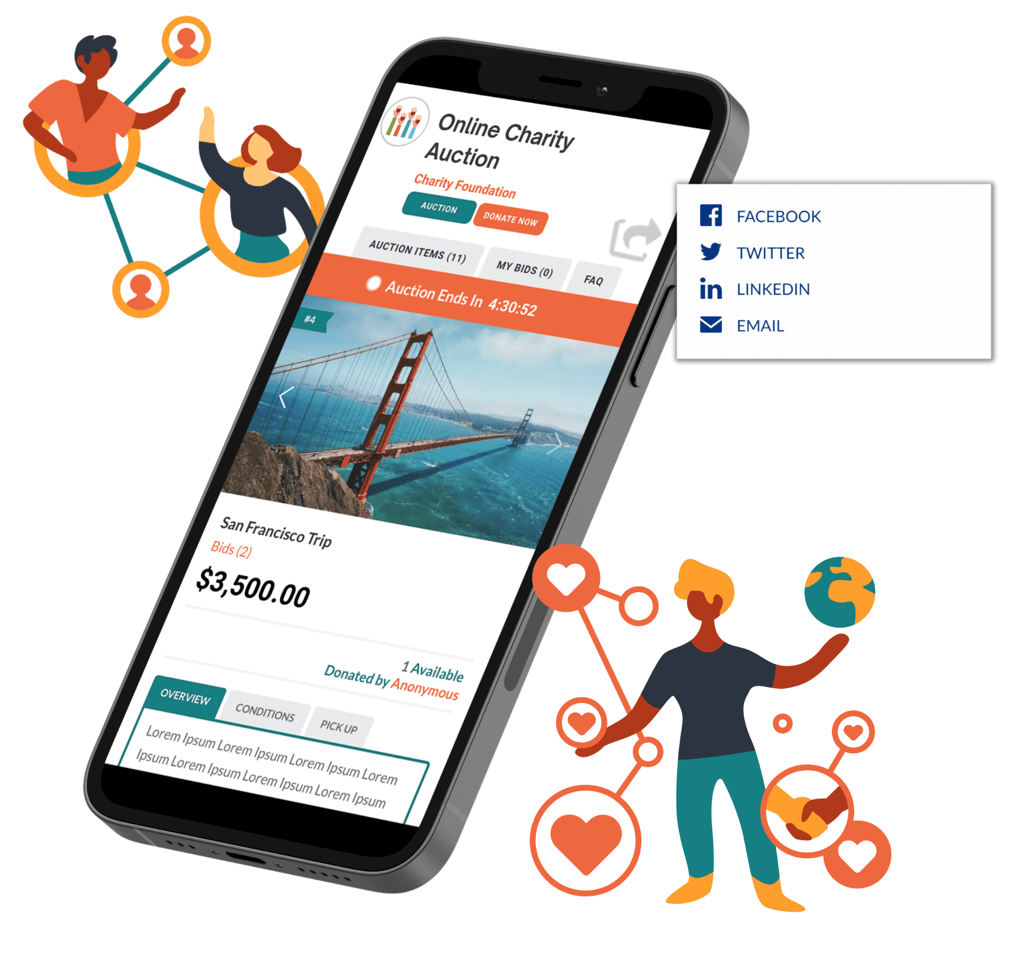 share and promote crowdfunding