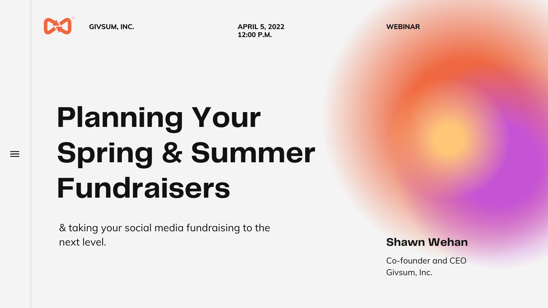 givsum webinar planning spring summer fundraising